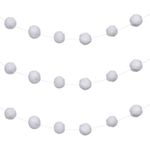 Casa si Gradina - Decoratiuni - Decoratiuni petrecere - Bannere si ghirlande decorative - Ghirlanda craciun, model globuri, lungime 1.5m, culoare alb, material poliester - Infinity.ro