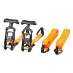 Casa si Gradina - Constructii - Depozitare, transport si protectie - Echipamente pentru transport si ridicat - Chinga ancorare cu clichet, 30 mm x 5 m, set 2 buc, max 800 kg, Strend Pro - Infinity.ro