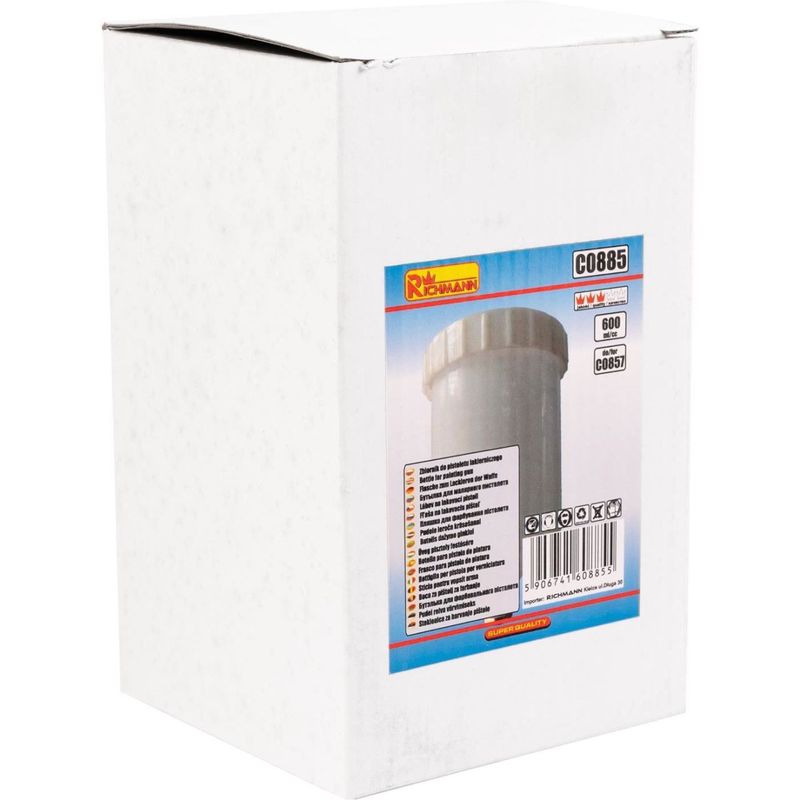 Casa si Gradina - Constructii - Vopsea si tencuieli - Pistoale si sisteme de vopsit si tencuit - Vas plastic rezerva pentru pistol vopsit C0857, 0.6 L, Richmann - Infinity.ro