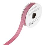 Carti si Birotica - Birotica - Articole ambalare - Panglica decorativa lorry, glitter, culoare roz, poliester, 5m x 9mm - Infinity.ro