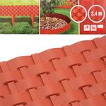 Casa si Gradina - Gradina si terasa - Garduri, panouri si accesorii - Gard pentru gradina din plastic flexibil, set 3 buc, 800x100/200 mm, 2.40 m - Infinity.ro