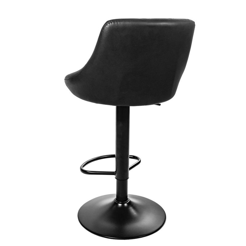 Casa si Gradina - Mobilier - Scaune si fotolii - Scaune - Scaun de bucatarie/bar, Artool, Kast, rotativ, piele ecologica, negru, 45.5x48.5x85-105 cm - Infinity.ro