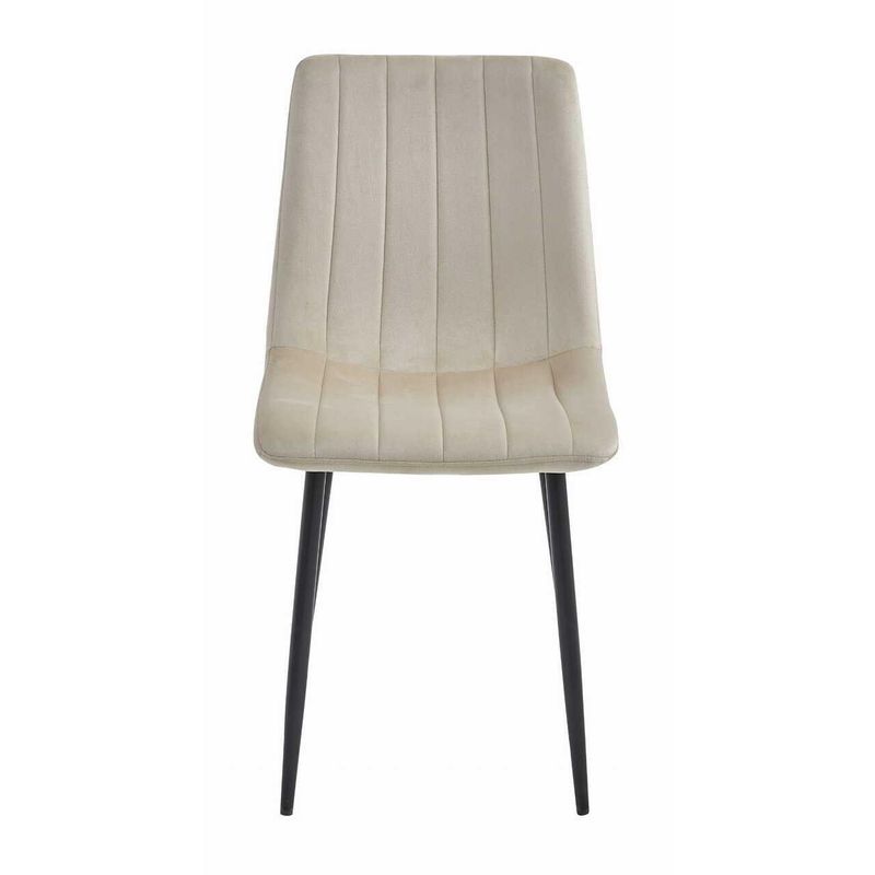 Casa si Gradina - Mobilier - Scaune si fotolii - Scaune - Scaun bucatarie/living, Artool, Lava, catifea, metal, bej si negru, 43x51x90 cm - Infinity.ro
