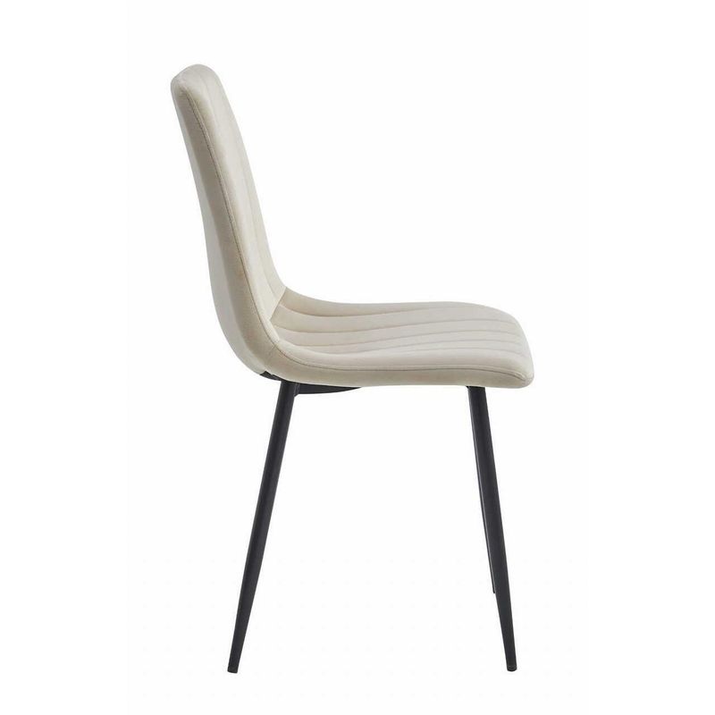 Casa si Gradina - Mobilier - Scaune si fotolii - Scaune - Scaun bucatarie/living, Artool, Lava, catifea, metal, bej si negru, 43x51x90 cm - Infinity.ro