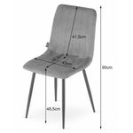 Casa si Gradina - Mobilier - Scaune si fotolii - Scaune - Scaun bucatarie/living, Artool, Lava, catifea, metal, bej si negru, 43x51x90 cm - Infinity.ro