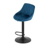 Casa si Gradina - Mobilier - Scaune si fotolii - Scaune - Scaun de bucatarie/bar, Artool, Kast, rotativ, catifea, bleumarin si negru, 45.5x49x85-105 cm - Infinity.ro