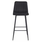Casa si Gradina - Mobilier - Scaune si fotolii - Scaune - Scaun de bucatarie/bar, Artool, Pozza, catifea, otel, negru, 43x35x104 cm - Infinity.ro