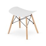 Casa si Gradina - Mobilier - Scaune si fotolii - Scaune - Scaun stil scandinav, Artool, Korfu, fara spatar, PP, lemn, alb, 47.5x36x46.5 cm - Infinity.ro