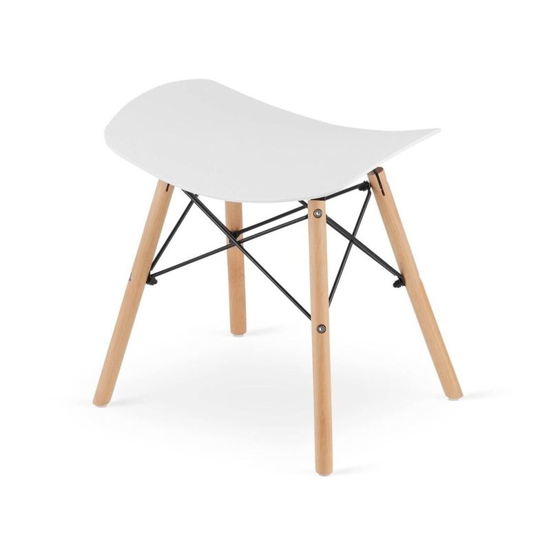 Casa si Gradina - Mobilier - Scaune si fotolii - Scaune - Scaun stil scandinav, Artool, Korfu, fara spatar, PP, lemn, alb, 47.5x36x46.5 cm - Infinity.ro