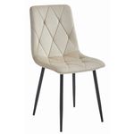 Casa si Gradina - Mobilier - Scaune si fotolii - Scaune - Scaun bucatarie/living, Artool, Libra, catifea, metal, bej si negru, 44x40x88.5 cm - Infinity.ro