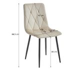 Casa si Gradina - Mobilier - Scaune si fotolii - Scaune - Scaun bucatarie/living, Artool, Libra, catifea, metal, bej si negru, 44x40x88.5 cm - Infinity.ro