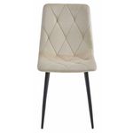 Casa si Gradina - Mobilier - Scaune si fotolii - Scaune - Scaun bucatarie/living, Artool, Libra, catifea, metal, bej si negru, 44x40x88.5 cm - Infinity.ro