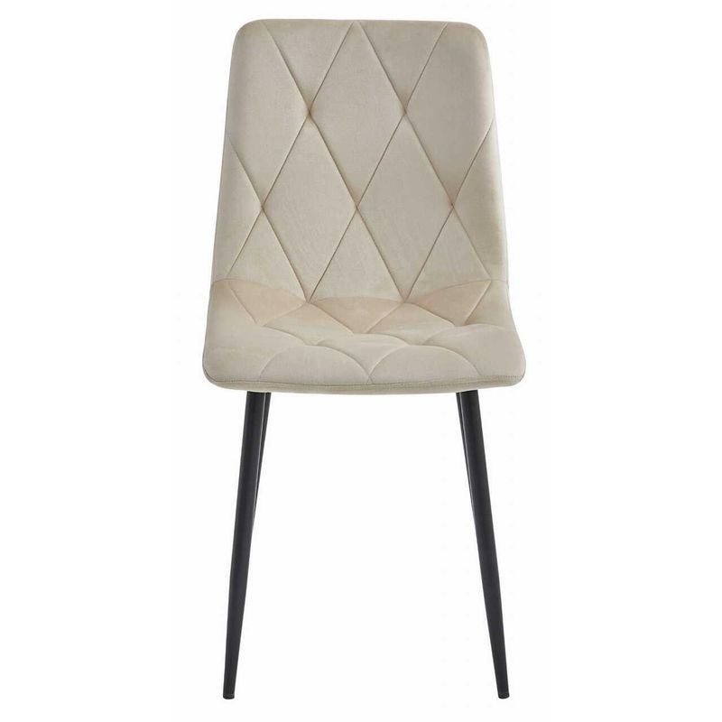 Casa si Gradina - Mobilier - Scaune si fotolii - Scaune - Scaun bucatarie/living, Artool, Libra, catifea, metal, bej si negru, 44x40x88.5 cm - Infinity.ro