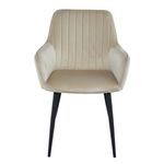 Casa si Gradina - Mobilier - Scaune si fotolii - Scaune - Scaun stil fotoliu bucatarie/living, Artool, Solden, catifea, metal, bej si negru, 55x45.5x83.5 cm - Infinity.ro