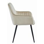 Casa si Gradina - Mobilier - Scaune si fotolii - Scaune - Scaun stil fotoliu bucatarie/living, Artool, Solden, catifea, metal, bej si negru, 55x45.5x83.5 cm - Infinity.ro