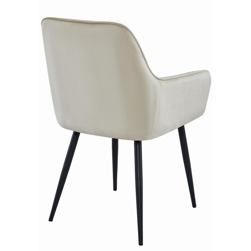 Casa si Gradina - Mobilier - Scaune si fotolii - Scaune - Scaun stil fotoliu bucatarie/living, Artool, Solden, catifea, metal, bej si negru, 55x45.5x83.5 cm - Infinity.ro