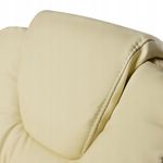 Casa si Gradina - Mobilier - Scaune si fotolii - Scaune - Scaun de birou, Malatec, cu suport pentru picioare, rotativ, piele ecologica, crem, 65x102/110 cm - Infinity.ro