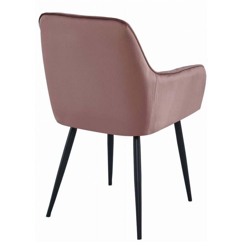 Casa si Gradina - Mobilier - Scaune si fotolii - Scaune - Scaun stil fotoliu bucatarie/living, Artool, Solden, catifea, metal, roz si negru, 55x45.5x83.5 cm - Infinity.ro