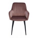 Casa si Gradina - Mobilier - Scaune si fotolii - Scaune - Scaun stil fotoliu bucatarie/living, Artool, Solden, catifea, metal, roz si negru, 55x45.5x83.5 cm - Infinity.ro