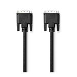 TV, Audio-Video si Foto - Accesorii TV si audio - Cabluri si adaptoare audio - Cablu DVI-D 24+1-Pin tata - DVI-D 24+1-Pin tata 3m negru Nedis - Infinity.ro