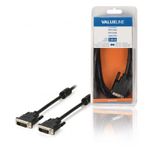 TV, Audio-Video si Foto - Accesorii TV si audio - Cabluri si adaptoare audio - Cablu DVI-D 24+1-pin tata - DVI-D 24+1-pin tata 2m VALUELINE - Infinity.ro