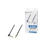 TV, Audio-Video si Foto - Accesorii TV si audio - Cabluri si adaptoare audio - Cablu audio stereo 90 grade Jack 3.5 mm 0.5m tata-tata aurit albastru inchis carcasa aluminiu LOGILINK CA11050 - Infinity.ro