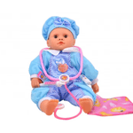 Jucarii, Copii si Bebe - Jucarii si jocuri - Papusi si accesorii - Papusi - Papusa bebelus, ingrijire medicala, set cu 7 functii si accesorii interactive, Albastru - Infinity.ro