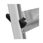 Casa si Gradina/Constructii/Scari si accesorii interioare/Scari aluminiu/ otel - Scara aluminiu, 2 tronsoane, 6 trepte, platforma, max 125 kg, 1.46 m, Drabest - Infinity.ro