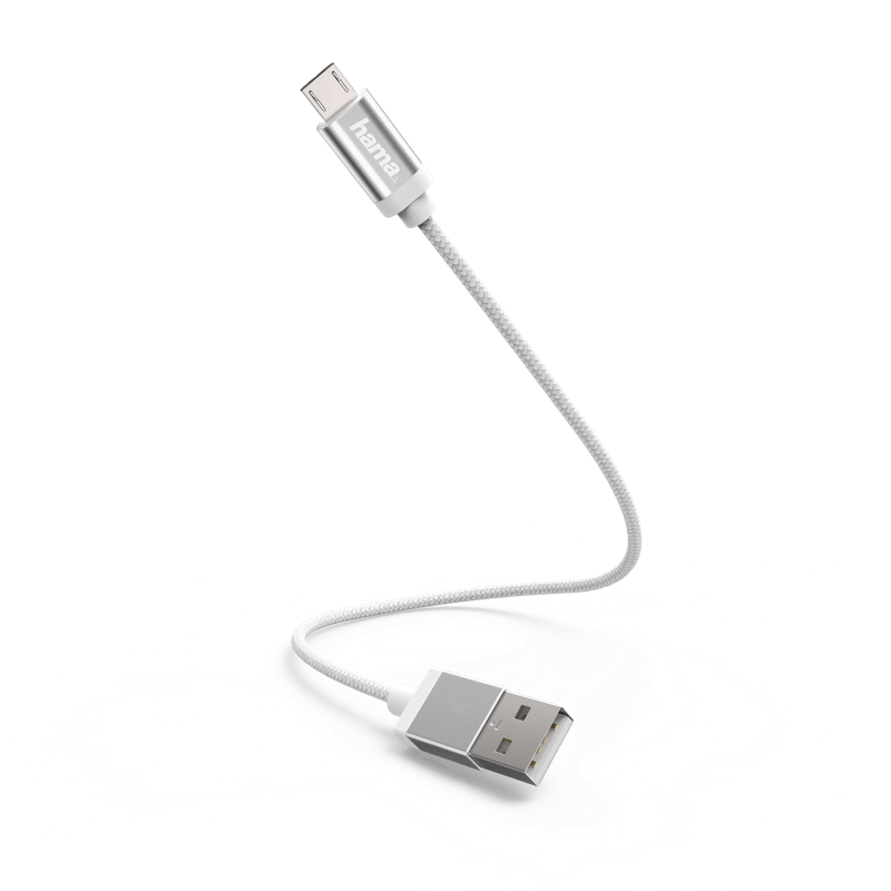 PC, gaming si accesorii - Retelistica - Cabluri si accesorii - Cablu de incarcare/date, USB-A- Micro-USB, 0,2 m, alb, Hama - Infinity.ro