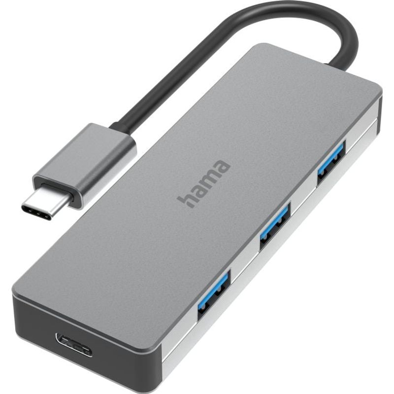 PC, gaming si accesorii - Retelistica - Hub-uri - Hub USB/USB-A 3.2 Gen2, Hama, Gri - Infinity.ro