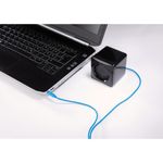 TV, Audio-Video si Foto/Accesorii TV si audio/Cabluri si adaptoare video - Cablu Audio Hama Flexi-Slim jack 3.5 mm, Aurit, 0.75 m, Albastru - Infinity.ro