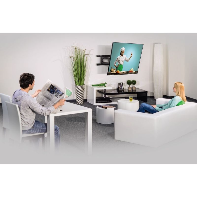 TV, Audio-Video si Foto - Accesorii TV si audio - Suporturi TV - Suport TV de perete Hama 108751, reglabil, 37"-65", Negru - Infinity.ro