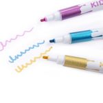 Carti si Birotica - Birotica - Instrumente de scris - Markere si carioci - Set 5 markere cu sclipici, Kidea, Multicolor, Glitter MBA5KKA - Infinity.ro