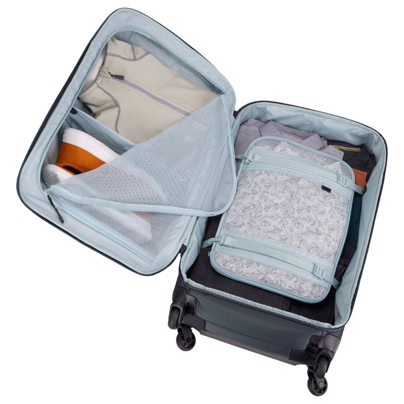 Sport si Outdoor - Articole de voiaj - Genti voiaj - Geanta voiaj, Thule, Subterra Checked Spinner, 68 cm, 65L, Gri inchis - Infinity.ro