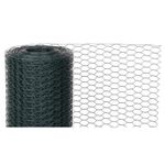 Casa si Gradina - Gradina si terasa - Garduri, panouri si accesorii - Gard plasa rabitz, pvc, verde, 13 mm, 0.9 mm, inaltime 0.5 m - Infinity.ro