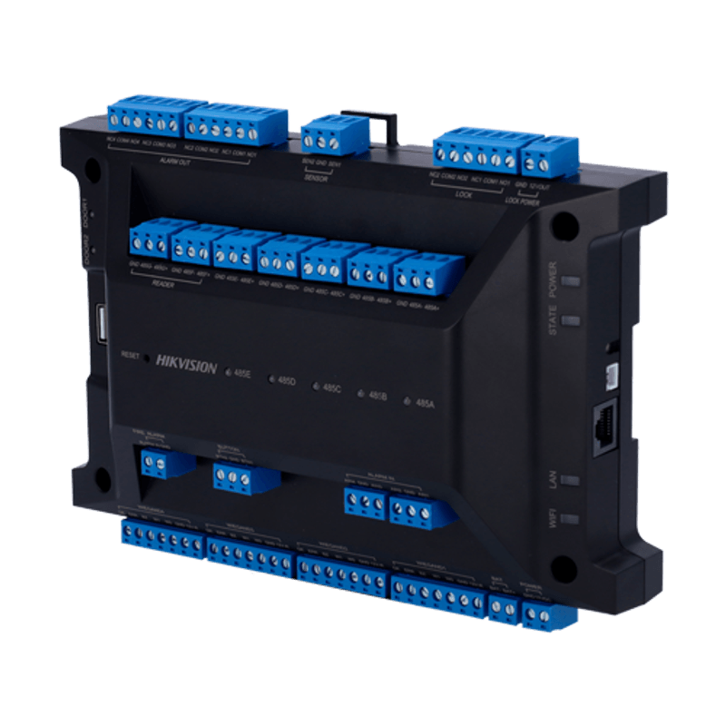 Casa si Gradina - Electrice - Smart Home - Control acces si accesorii - Controler acces control, 2 usi, extensibil pana la 126 usi, Wi-Fi, RS485, Wiegand - HIKVISION DS-K2702WX-E1P - Infinity.ro