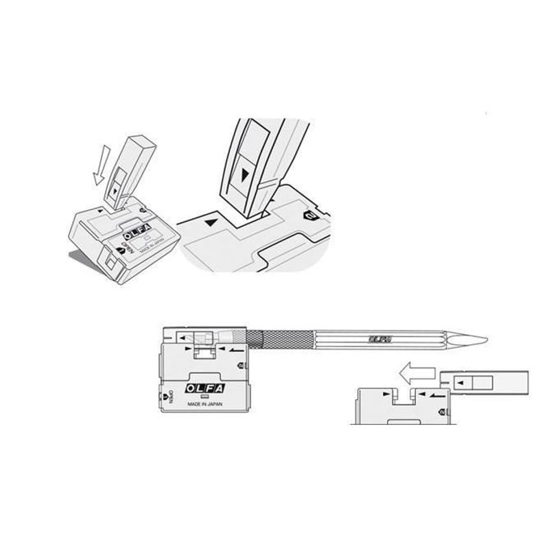 Carti si Birotica - Birotica - Accesorii de birou - Foarfece si cuttere - Cutter + 30 lame rezerva, pentru decoratii, OLFA - Infinity.ro