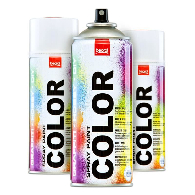 Casa si Gradina - Constructii - Vopsea si tencuieli - Vopsele si pigmenti - Vopsea spray acrilic, rosu RAL3004, 400 ml, Beorol - Infinity.ro