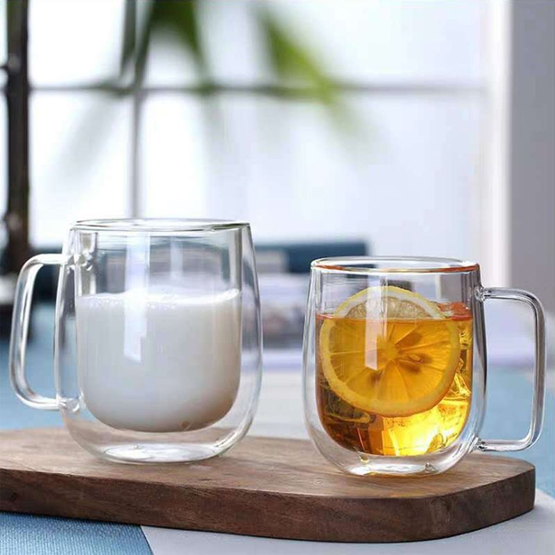 Casa si Gradina - Bucatarie si vesela - Cani si pahare - Cani si cesti - Set 2 cani sticla, cu perete dublu, 350ml - Zokura - Infinity.ro
