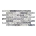 Casa si Gradina - Constructii - Materiale constructii - Placi decorative - Panou decorativ, PVC, model caramida 3D, nuante gri deschis, 96x48.5cm - Infinity.ro