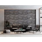 Casa si Gradina - Constructii - Materiale constructii - Placi decorative - Panou decorativ, PVC, model caramida 3D, nuante cenusiu inchis, 96x48.5cm - Infinity.ro