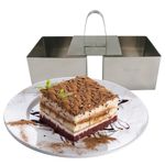 Casa si Gradina - Bucatarie si vesela - Ustensile bucatarie - Forme prajituri - Set 2 forme decorare patrate si presa, inox, 7x7x5cm - Zokura - Infinity.ro