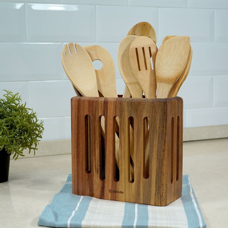 Casa si Gradina - Bucatarie si vesela - Organizare si depozitare bucatarie - Suporturi tacamuri si vase - Suport ustensile, acacia - Zokura - Infinity.ro