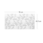 Casa si Gradina - Constructii - Materiale constructii - Placi decorative - Panou decorativ, PVC, model marmura, geometric, alb si gri, 96x48.5cm - Infinity.ro