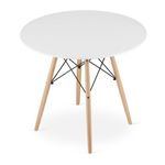 Casa si Gradina - Mobilier - Mese si birouri - Mese bucatarie si dining - Masa stil scandinav, Artool, rotund, MDF si lemn, alb, 90x72 cm - Infinity.ro