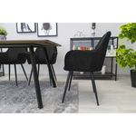 Casa si Gradina - Mobilier - Scaune si fotolii - Scaune - Set 2 scaune bucatarie/living, Artool, Lugo, catifea, metal, negru, 57.5x56.5x86.5 cm - Infinity.ro