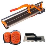 Casa si Gradina - Constructii - Scule electrice si accesorii - Masini si unelte de taiat gresia si faianta - Masina de taiat gresie si faianta, aparat profesional, dispozitiv cu rulmenti, 1000 mm, cu genunchiere si gletiera cu zimti, Ric - Infinity.ro