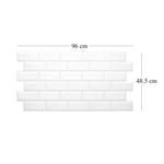 Casa si Gradina - Constructii - Materiale constructii - Placi decorative - Panou decorativ, PVC, model caramida 3D, gri, 96x48.5 cm - Infinity.ro