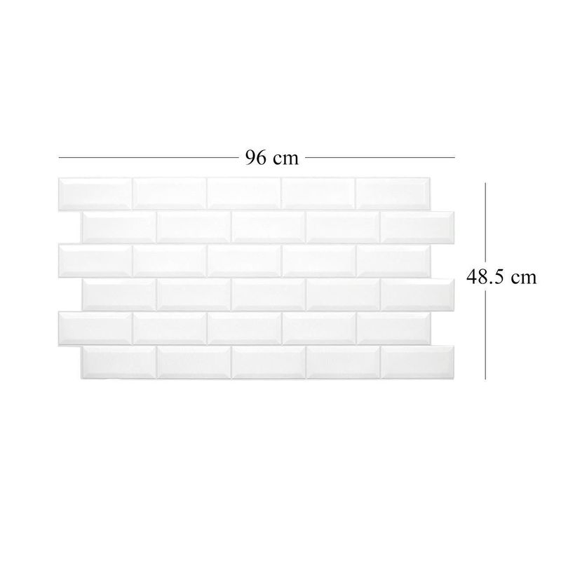 Casa si Gradina - Constructii - Materiale constructii - Placi decorative - Panou decorativ, PVC, model caramida 3D, gri, 96x48.5 cm - Infinity.ro