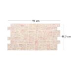 Casa si Gradina - Constructii - Materiale constructii - Placi decorative - Panou decorativ, PVC, model piatra 3D, nuante maro rosiatic, 96x48.5 cm - Infinity.ro